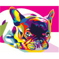 Картина за номерами. Brushme "Райдужний французький бульдог" GEX5379 Brushme Арт:14005