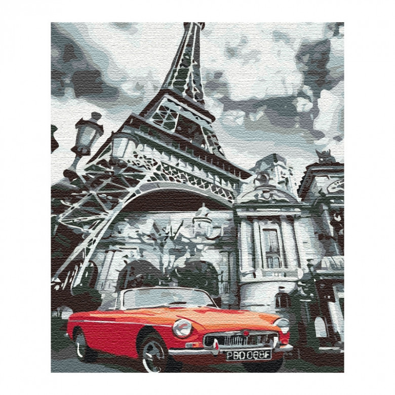 Картина за номерами "Червоний колір Парижа" BS51606  Brushme 40х50 см Brushme Арт:31446