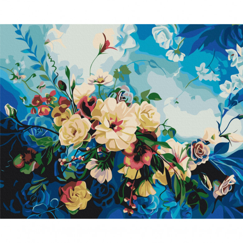 Картина за номерами "Квіти блакиті" © Anna Steshenko Brushme BS53560 40x50 см  Brushme Арт:39883