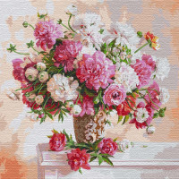Картина за номерами. "Надихаючись півоніями (big)" 50x50см KHO13117 Ідейка Арт:17510 Картина за номерами. "Надихаючись півоніями (big)" 50x50см KHO13117 Ідейка Арт:17510