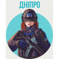 Картина за номерами "Нестримне Дніпро" © Захарова Наталія BS53270  Brushme 40х50 см Brushme Арт:31463