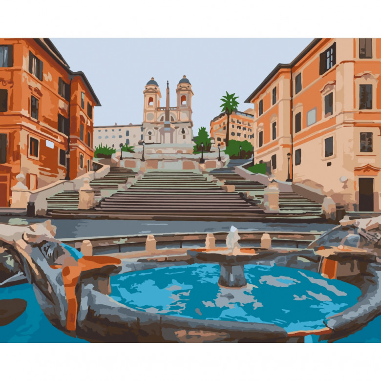 Картина за номерами "Площа Іспанії в Римі" Art Craft 11228-AC 40х50 см ArtCraft Арт:21795