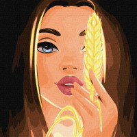 Картина за номерами "Пшениця" ©krizhanskaya Ідейка KHO2591 40х40 см Ідейка Арт:27108