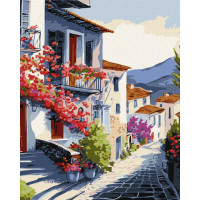 Картина за номерами "Селище біля підніжжя гір" ©art_selena_ua KHO3638 40х50 см Ідейка Арт:34510