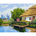 Картина за номерами "Українська садиба" Ідейка KHO2869 40х50 см Ідейка Арт:25969