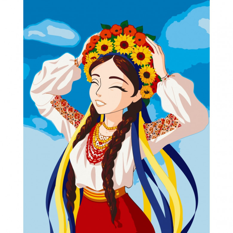 Картина за номерами "Юна українка" 10056-AC 40х50 см ArtCraft Арт:35928