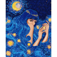 Картина за номерами "Зіркова красуня" ©pollypop92 KHO5086 Ідейка 40х50 см Ідейка Арт:31698