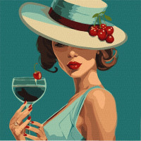 Картина за номерами "Блю Кюрасао" ©art_selena_ua KHO2553 40х40 см Ідейка Ідейка Арт:31794