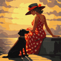 Картина за номерами "Ранкова прогулянка" ©art_selena_ua KHO2540 40х40 см Ідейка Ідейка Арт:31785