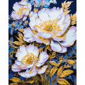 Картина по номерам "Елегантні квіти з фарбами металік extra" KHO3259 40х50см                      Ідейка Арт:39609