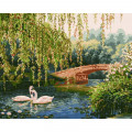 Картина за номерами "Лебеді на озері" ©Сергій Лобач Ідейка KHO4359 40х50 см Ідейка Арт:26252