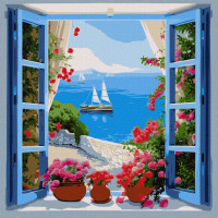 Картина за номерами "Морський пейзаж" ©art_selena_ua KHO2778 40х40 см Ідейка Арт:34502