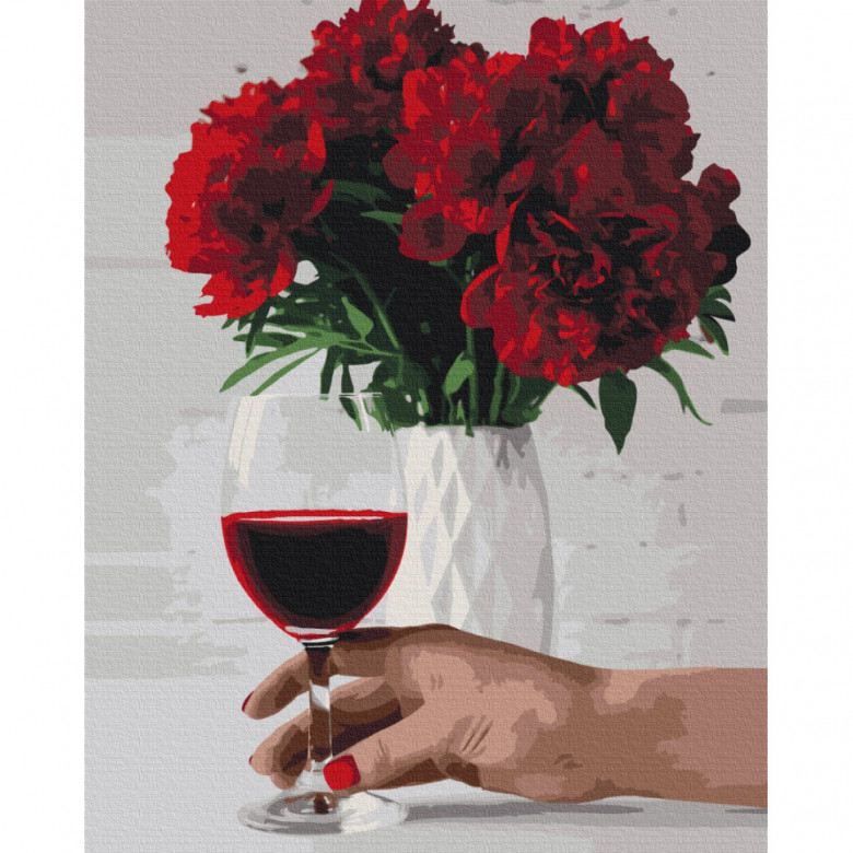 Картина за номерами "Піонове вино" Brushme BS52524 40x50 см  Brushme Арт:39865