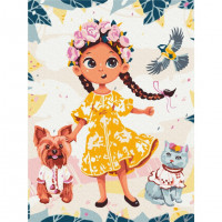 Картина за номерами "Україночка Софійка" ©Karyna Yasynova KBS0106  Brushme 30х40 см Brushme Арт:31500