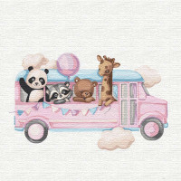 Картина за номерами. "Веселий автобус" 30x30см KHO2356 Ідейка Арт:17358 Картина за номерами. "Веселий автобус" 30x30см KHO2356 Ідейка Арт:17358