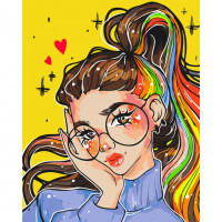 Картина за номерами "Яскравий образ" @nila_art_art BS53519  Brushme 40х50 см Brushme Арт:31472