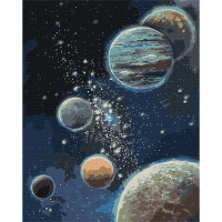 Картина за номерами "Незвіданий космос" ©©Світлана Теренчук KHO9550 Ідейка 40х50 см Ідейка Арт:31364