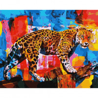 Набір картин за номерами 2 в 1 Ідейка "Яскравий леопард" 40х50 KHO4338 та "Ягуар поп-арт" 40х40 KHO4293 Ідейка Арт:35159
