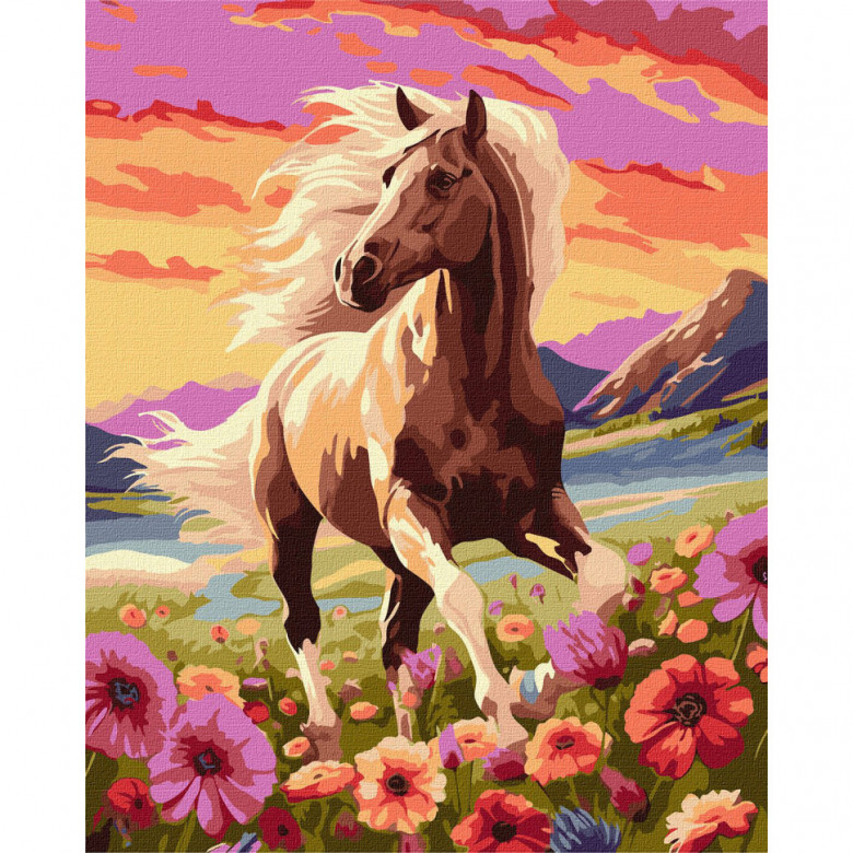 Картина по номерам "Витончений кінь" KHO6584 40х50см                                              Ідейка Арт:39644