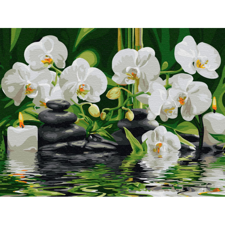 Картина за номерами Brushme. "Спокій орхідей" GX29693 Brushme Арт:16283
