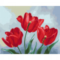 Картина за номерами "Червоні тюльпани" © Anna Steshenko Brushme BS53916 40x50 см  Brushme Арт:39940