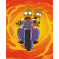 Картина за номерами Гомер і Барт на байку Art Craft 10286-AC 40х50 см ArtCraft Арт:21807