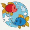 Картина за номерами "Кольорові рибки" 15036-AC 30х30 см  ArtCraft Арт:36444