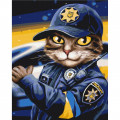 Картина за номерами "Котик поліцейський" © Маріанна Пащук Brushme BS53237 40х50 см Brushme Арт:27152