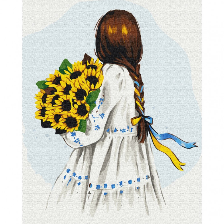Картина за номерами "Квіти України" ©Alla Berezovska BS53075  Brushme 40х50 см Brushme Арт:31456