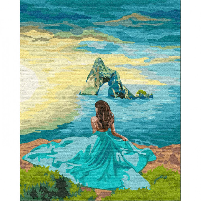 Картина за номерами. "Лазурний вечір" 40x50см KHO4762 Ідейка Арт:16580