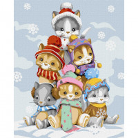 Картина за номерами "Пухнастики взимку" KHO6531 40х50 см Ідейка Арт:34526 Картина за номерами "Пухнастики взимку" KHO6531 40х50 см Ідейка Арт:34526