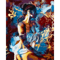 Картина за номерами. "Силует 2" з золотою фарбою 40x50см KHO4680 Ідейка Арт:14506