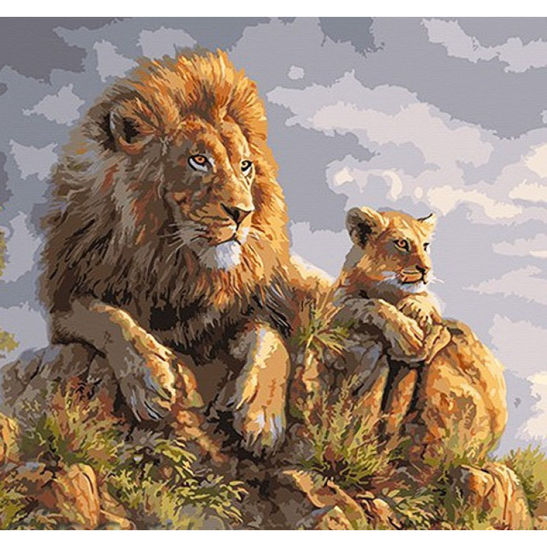 Картина за номерами. "Сімба" 40x40см KpNe-02-06 Danko Toys Арт:14782