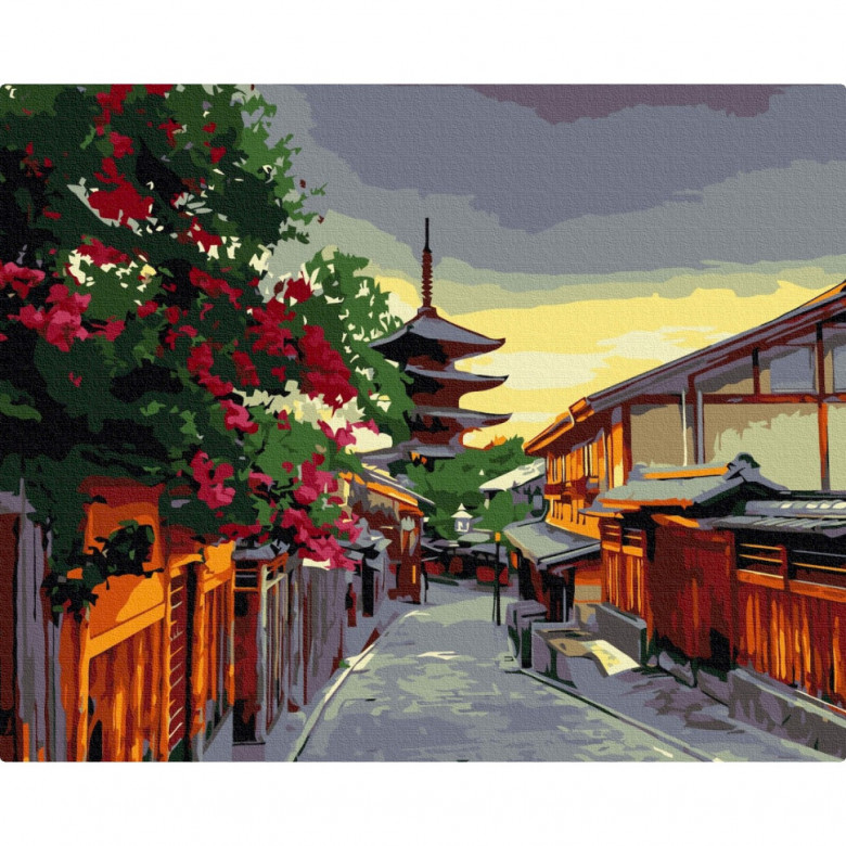 Картина за номерами "Вечір у Кіото" BS51546, 40х50см Brushme Арт:36968