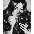 Картина за номерами "Чорний пухнастик" ©pollypop92 Ідейка KHO2662 40х50 см Ідейка Арт:29445