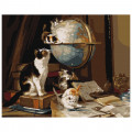 Картина за номерами "Допитливі кошенята" ©Henriette Ronner-Knip Ідейка KHO4475 40х50 см Ідейка Арт:29643