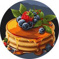 Картина за номерами "Апетитні панкейки" ©art_selena_ua KHO-R1010 діаметр 29 см Ідейка Ідейка Арт:33146 Картина за номерами "Апетитні панкейки" ©art_selena_ua KHO-R1010 діаметр 29 см Ідейка Ідейка Арт:33146