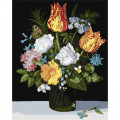 Картина за номерами  "Натюрморт з квітами в склянці" ©Ambrosius Bosschaert de Oude Ідейка KHO3223 40х50 см  Ідейка Арт:29199
