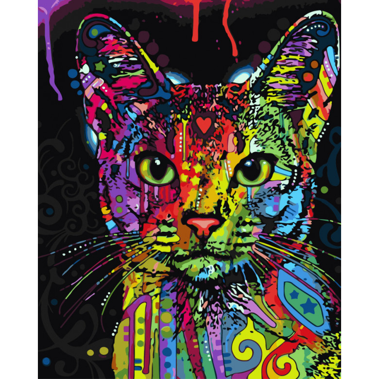 Картина за номерами. Brushme "Абісинська кішка" GX9868, 40х50 см Brushme Арт:9375