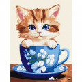 Картина за номерами "Бешкетне кошеня" KHO6544 30х40 см Ідейка Арт:35953