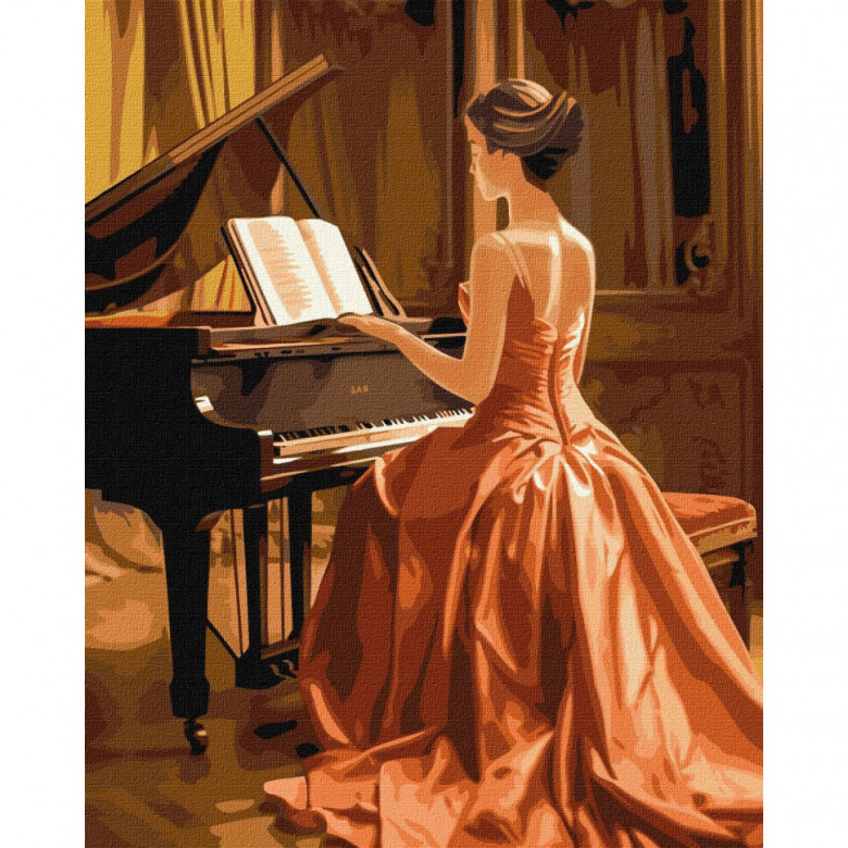 Картина за номерами "Чудова піаністка" ©art_selena_ua KHO8325 40х50 см Ідейка Арт:35249