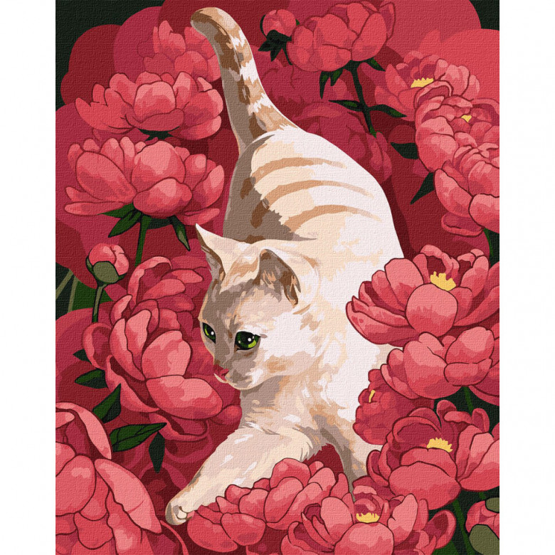 Картина за номерами "Гравлива кішка" ©Kira Corporal Ідейка KHO4347 40х50 см Ідейка Арт:25633