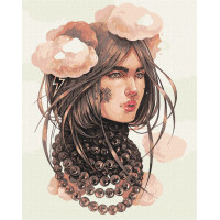 Картина за номерами "Хмарливі думки ©lesya_nedzelska_art Ідейка KHO4995 40х50 см Ідейка Арт:26679