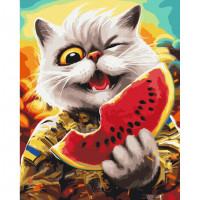 Картина за номерами "Котик в Херсоні" ©Маріанна Пащук BS53410  Brushme 40х50 см Brushme Арт:31466