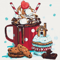 Картина за номерами. Натюрморт "Смак дитинства" 40x40см KHO5532 Ідейка Арт:16774 Картина за номерами. Натюрморт "Смак дитинства" 40x40см KHO5532 Ідейка Арт:16774