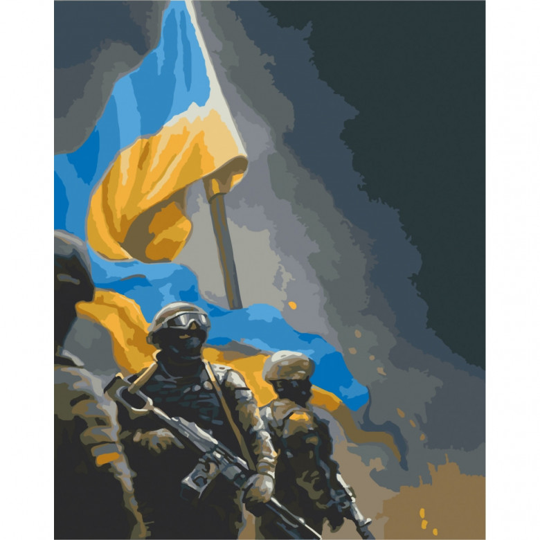 Картина за номерами "Українські воїни" 10339-NN 40х50 см Bambi Арт:23523