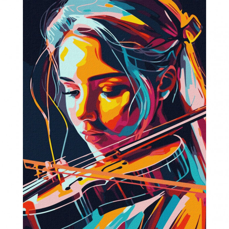Картина за номерами "Віртуозна скрипалька" ©art_selena_ua KHO8324 40х50 см Ідейка Арт:35248