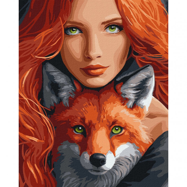 Картина за номерами "Вогняна лисиця" ©art_selena_ua Ідейка KHO8320 40х50 см Ідейка Арт:34903