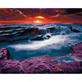 Картина за номерами "Захід сонця біля водоспаду" BS23748, 40х50см Brushme Арт:36969