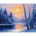 Картина за номерами "Зимовий вечір" Ідейка KHO2872 40х50см Ідейка Арт:26039